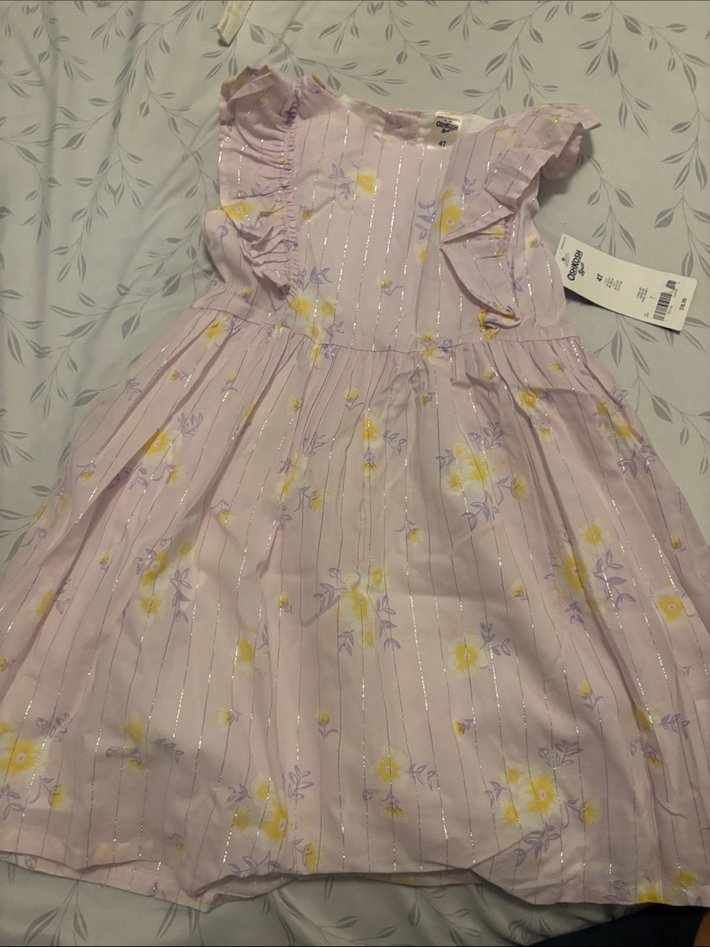 OshKosh B'gosh Lavender Dress with Yellow Floral Accents